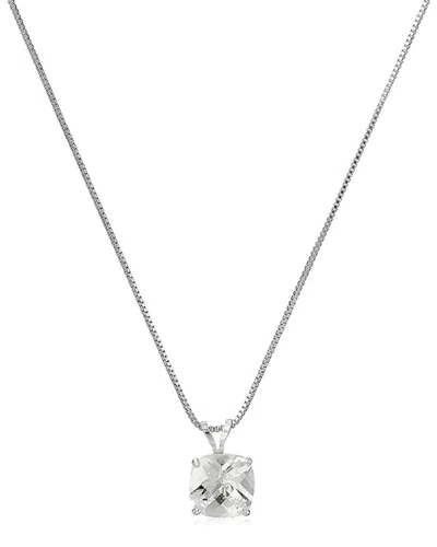 Maxcolor 14k 2.25 Ct. Tw. Lab-grown White Sapphire Pendant Necklace