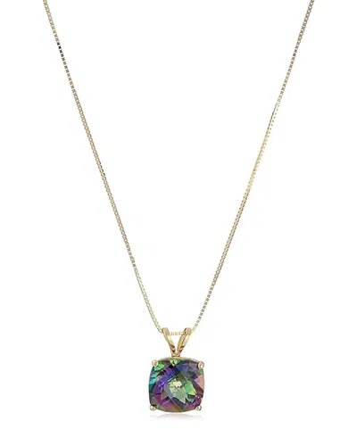 Maxcolor 14k 2.60 Ct. Tw. Mystic Pendant Necklace