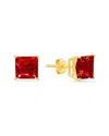 Maxcolor 14k 3.20 Ct. Tw. Lab-grown Ruby Studs