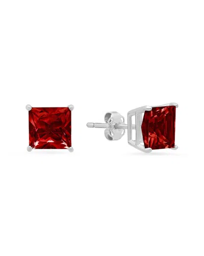 Maxcolor 14k 3.30 Ct. Tw. Garnet Studs