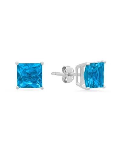 Maxcolor 14k 3.60 Ct. Tw. Blue Topaz Studs