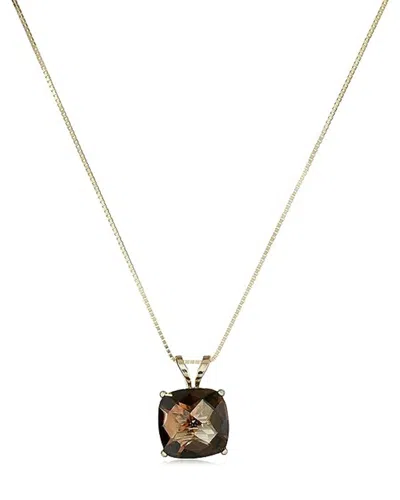Maxcolor 14k 3.60 Ct. Tw. Smoky Quartz Pendant Necklace