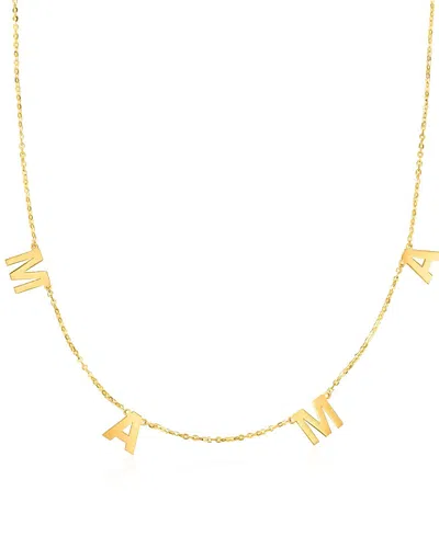 Maxcolor 14k Capital Necklace