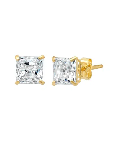 MAXCOLOR MAXCOLOR 14K CZ STUD EARRINGS