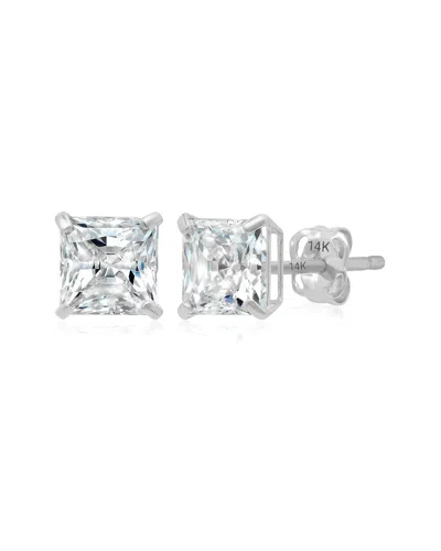 MAXCOLOR MAXCOLOR 14K CZ STUD EARRINGS