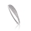 Maxcolor 14k Gold Pavé Lab Grown Diamond Thin Dôme Ring In White