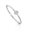 Maxcolor 14k Gold Solo Lab Grown Diamond Bezel Ring In White