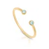 Maxcolor 14k Gold Vermeil Birthstone 2mm Cubic Zirconia Open Bezel Ring In Gold