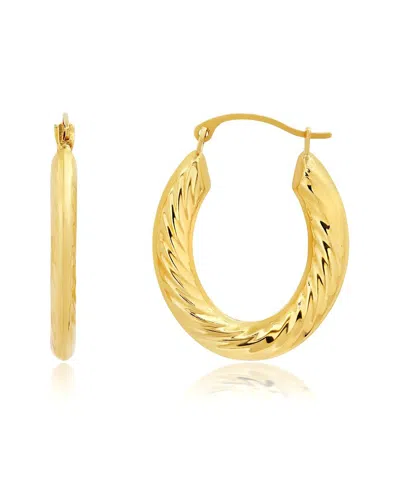 MAXCOLOR MAXCOLOR 14K HOOP EARRINGS