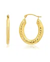 Maxcolor Solid 14k Yellow Gold 23mm Chunky Twist Hoop Earrings With Click-top Closure In Gold