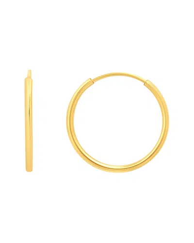 Maxcolor 14k  Hoop Earrings In Green