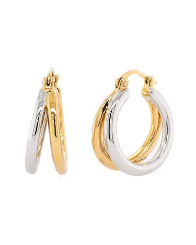 MAXCOLOR MAXCOLOR 14K RESIN-FILLED EARRINGS