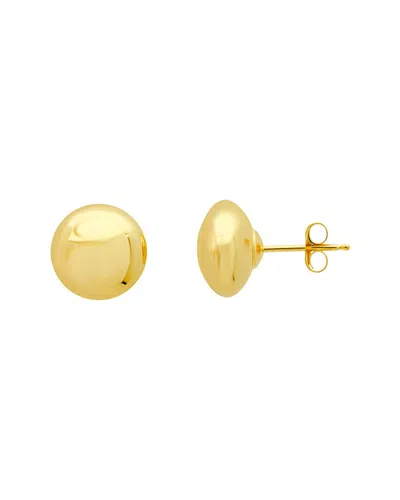 Maxcolor 14k  Stud Earrings In Gold