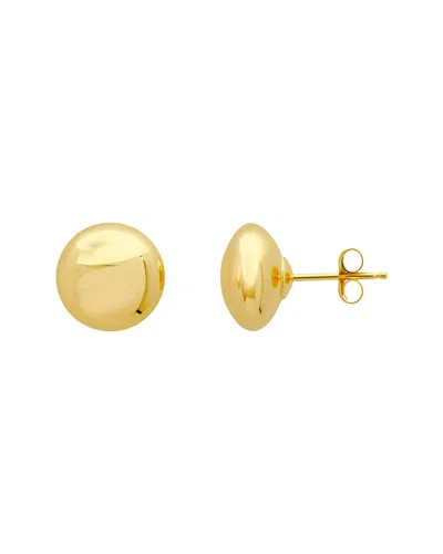 Maxcolor 14k  Stud Earrings In Gold