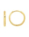 Maxcolor 14k Yellow Gold 10mm Domed Style Huggie Hoop Earrings With Hidden Post Hinged Closure In Gold