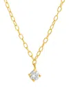 Maxcolor 14k Yellow Gold 2.7mm Round Lab Grown Diamond Neck In Gold