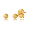 Maxcolor 14k Yellow Gold 3mm Ball Studs In Gold
