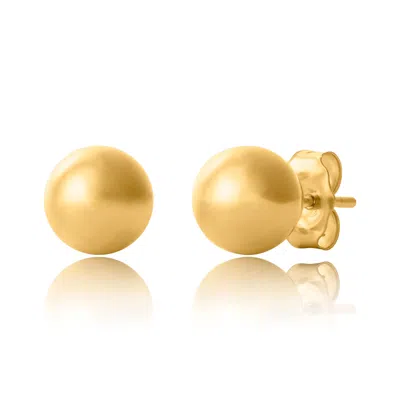 Maxcolor 14k Yellow Gold 6mm Ball Studs