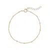 Maxcolor 14k Yellow Gold Beaded Bracelet In Yellow