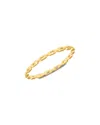 Maxcolor 14k Yellow Gold Chain Link Ring In Gold