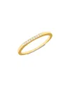 Maxcolor 14k Yellow Gold Lab Grown Diamond Bar Ring In Gold
