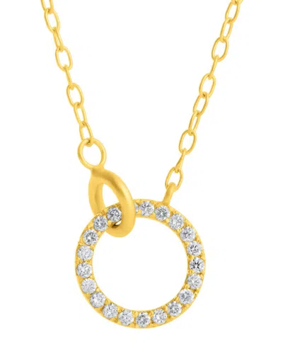 MAXCOLOR MAXCOLOR 14K 0.10 CT. TW. LAB-GROWN DIAMOND INTERLOCKING NECKLACE