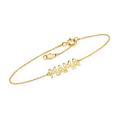 Maxcolor 14k Yellow Gold Mama Bracelet