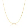 Maxcolor 14k Yellow Gold Petite Box Chain Necklace In Gold