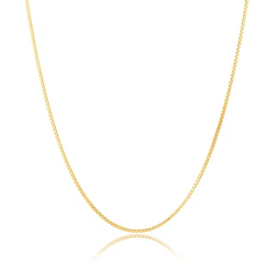 Maxcolor 14k Yellow Gold Petite Box Chain Necklace