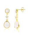Maxcolor 18k Over Silver 1.50 Ct. Tw. Moonstone Dangle Earrings