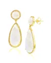 Maxcolor 18k Over Silver 2.20 Ct. Tw. Moonstone Dangle Earrings