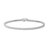 Maxcolor 18k Solid Gold 3.7cttw Lab Grown Diamond Tennis Bracelet In White