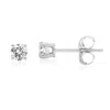 Maxcolor Certified 14k White Gold Lab Grown Diamond Solitaire Stud Earrings (1/4 Ct. Tw) In White