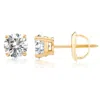 Maxcolor Certified 14k Yellow Gold Lab Grown Diamond Solitaire Stud Earrings (1.0 Ct. Tw) In Yellow