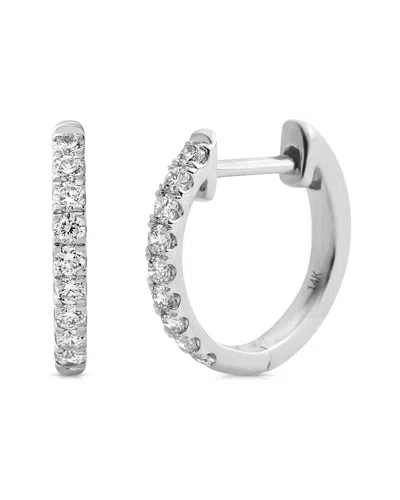 Maxcolor Huggie 0.20 Ct. Tw. Lab-grown Diamond 14k Earrings In Metallic