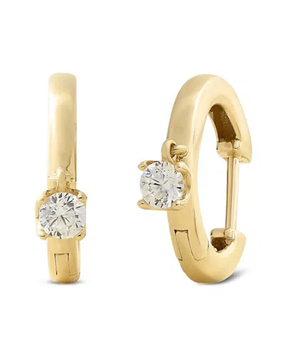 Maxcolor Huggie 0.28 Ct. Tw. Lab-grown Diamond 14k Earrings In Gold