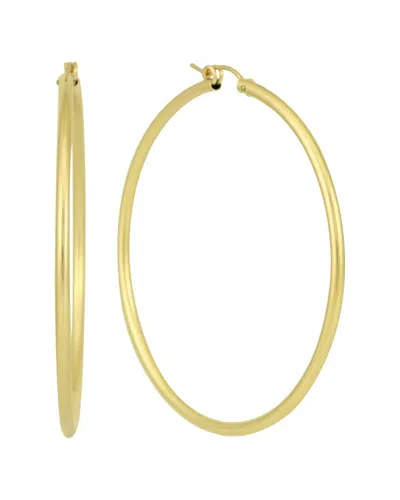 Maxcolor Plated  Hoop Earrings In Gold