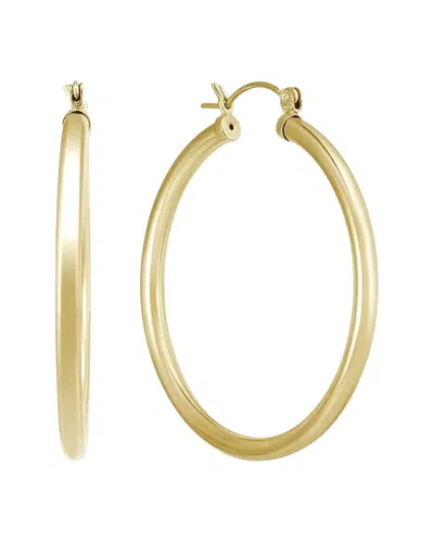 Maxcolor Plated  Hoop Earrings In Gold