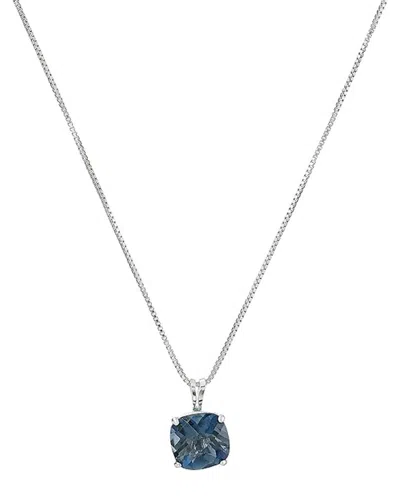 Maxcolor Silver 0.90 Ct. Tw. Londen Blue Topaz Pendant Necklace