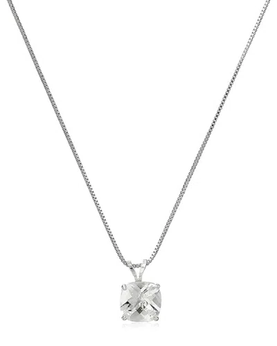 Maxcolor Silver 1.10 Ct. Tw. Lab-grown White Sapphire Pendant Necklace