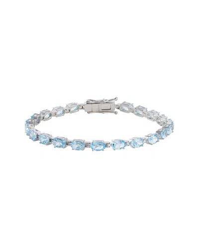 Maxcolor Silver 11.50 Ct. Tw. Sky Blue Topaz Tennis Bracelet In Purple