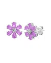 Maxcolor Silver 1.20 Ct. Tw. Amethyst Stud Earrings