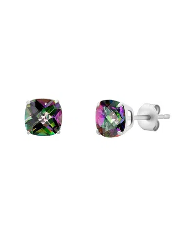 Maxcolor Silver 2.00 Ct. Tw. Mystic Topaz Studs