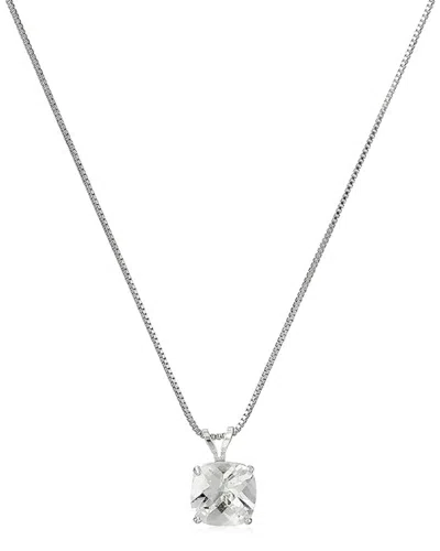 Maxcolor Silver 2.25 Ct. Tw. Lab-grown White Sapphire Pendant Necklace