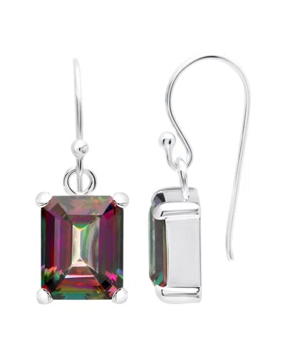 Maxcolor Silver 3.00 Ct. Tw. Mystic Dangle Earrings In Multi