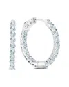 Maxcolor Sterling Silver Inside Out Gemstone Vault Lock Earring In Metallic