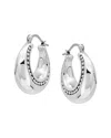 Maxcolor Silver Dangle Earrings In Silver