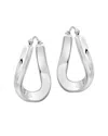 Maxcolor Silver Dangle Earrings In Silver