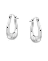 Maxcolor Silver Dangle Earrings In Metallic