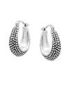 Maxcolor Silver Dangle Earrings In Silver